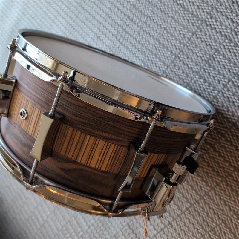 PORK PIE Pork Pie USA Maple & Rosewood-Zebrawood 14 x 6.5inch snareの画像